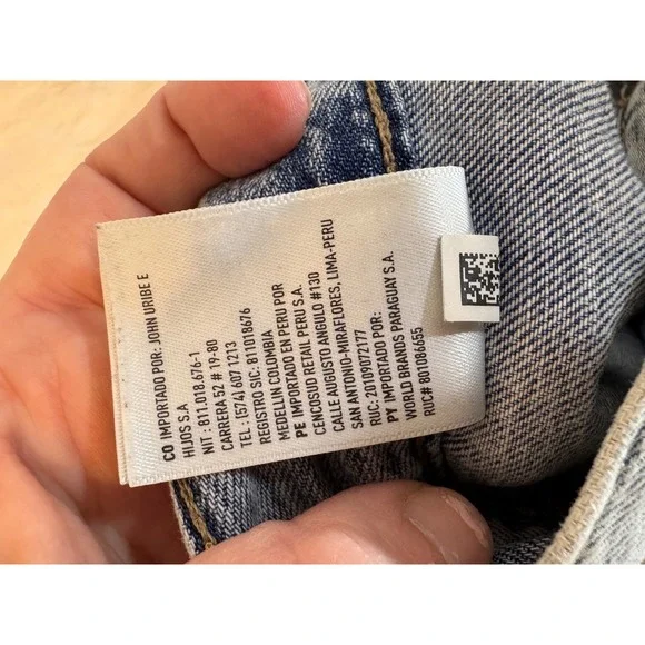 American Eagle Womens Acid Wash Cargo Jogger Jeans Light Blue Drawstring Denim - Picture 11 of 15